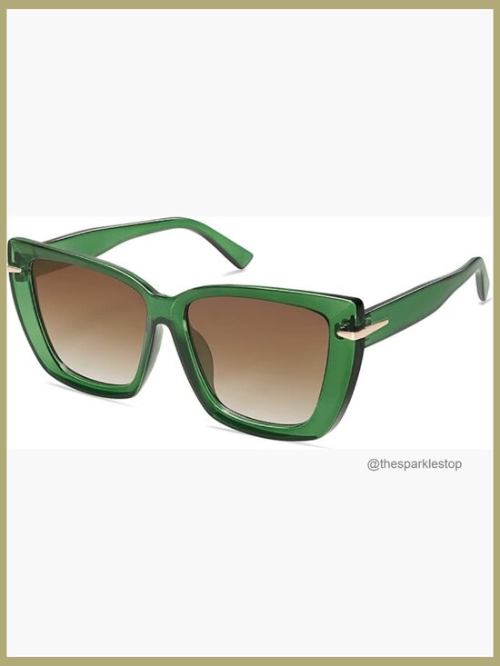 Oversized Cat Eye Sunglasses with UV400 Protection, Plastic Frames main image 4